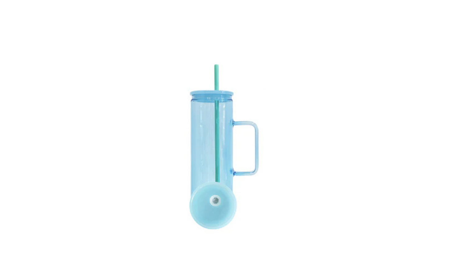 20oz Skinny Glass Tumbler with Handle
