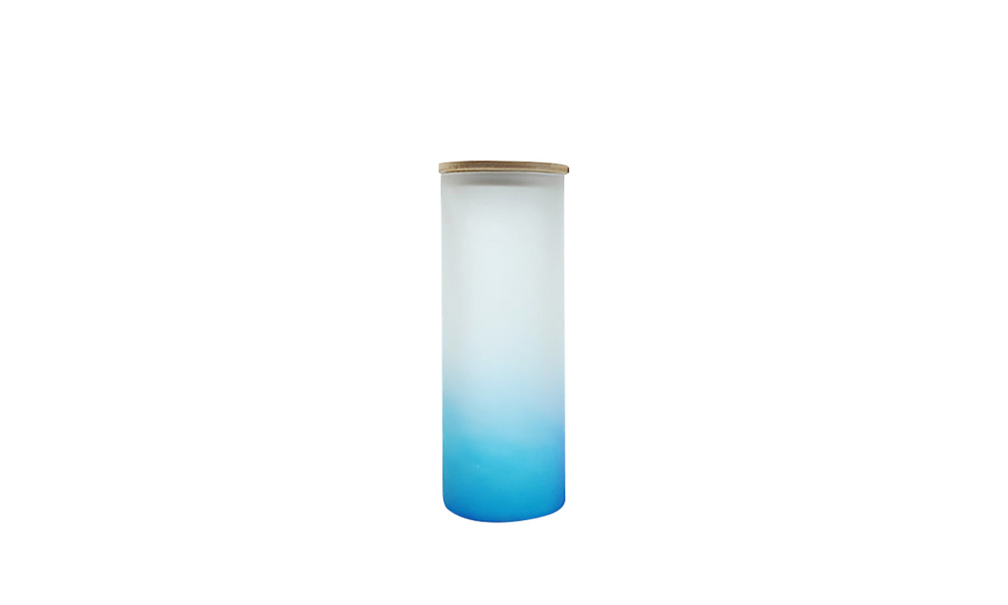 25oz Glass Frosted Ombre Tumbler