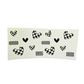 Black checkered hearts